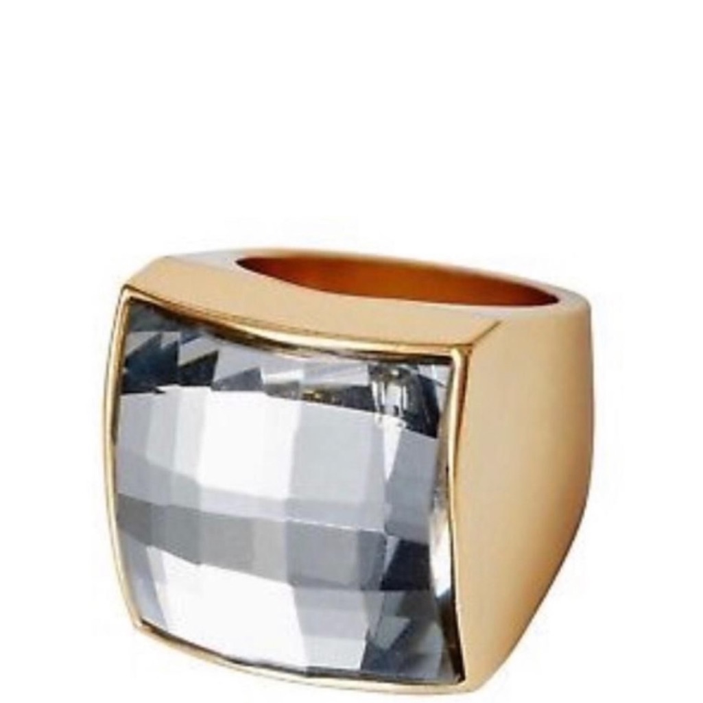 Balmain X HM Crystal And Gold Cocktail Ring 200$